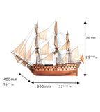 Vessel in Line San Juan Nepomuceno. 1:90 Wooden Model Ship Kit
